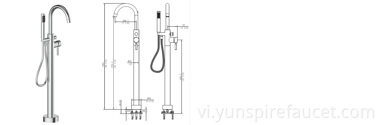 freestanding bathtub faucets